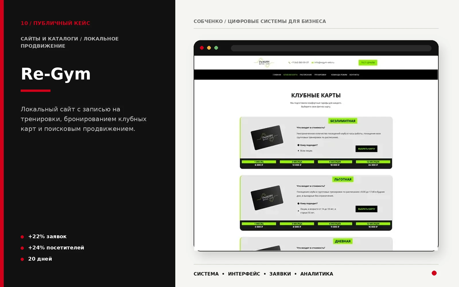 Презентационная обложка проекта Re-Gym